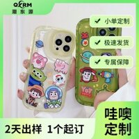 Ốp lưng tương thích với iPhone 15/11, giá đỡ ống kính, hoạt hình vui nhộn, tản nhiệt, chống sốc, ốp lưng có sẵn tại nhà máy