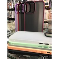 Ốp Lưng Viền Màu iPhone 13 Pro Max Lưng Mờ Chống Sốc Bảo Vệ Camera Siêu Sang Đẹp