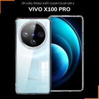 Ốp lưng vivo x100 pro chống sốc CLEAR COLOR VER 4 trong suốt không ố vàng bảo vệ camera phụ kiện huỳnh tân store