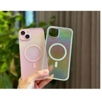 Ốp lưng X-level hỗ trợ sạc không dây nhũ kim tuyến cho IPhone 15 Plus siêu đẹp