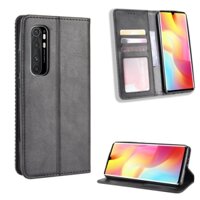 Ốp lưng Xiaomi Mi Note 10 Lite Vintage Flip Cover Vỏ ví từ tính Vỏ da PU Giá đỡ thẻ