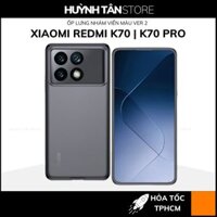 Ốp lưng xiaomi redmi k70 k70 pro chống sốc chống vân tay NHÁM VIỀN MÀU VER 2 bảo vệ camera phụ kiện huỳnh tân store