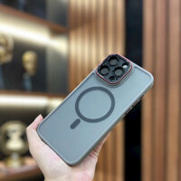 Ốp lưng X&M nhám hỗ trợ sạc không dây cho IPhone 15 Pro max Bảo vệ Cụm camera
