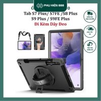Ốp Lưng XOAY Ốp Lưng Samsung Galaxy Tab S7 Plus/ S7FE /S8 Plus /S9 Plus /S9FE Plus có mâm xoay 360 cầm tay kèm chân dựng