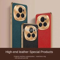 Ốp Lưng YYN Cho Honor Magic 6 Pro Magic6 Thời Trang Mạ Điện Kết Cấu Da Vỏ Điện Thoại Chống Sốc