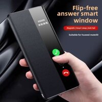 Ốp Lưng YYN Cho Huawei Mate 50 Pro Mate50 RS Vỏ Cửa Sổ Sang Trọng Từ Tính Su Pi Da Chống Sốc Flip Full Vỏ Điện Thoại