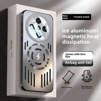 Ốp Lưng YYN Cho Oppo Find X8 Pro FindX8 Vỏ Phim Ống Kính Từ Kim Loại Mờ Có Tản Nhiệt Ốp Lưng Điện Thoại Chống Sốc Vỏ Cứng