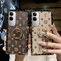 Ốp Lưng YYN Cho Vivo V40 Lite Y19s Y200 Vỏ Họa Tiết Da Thời Trang Giá Đỡ Kim Cương Vỏ Điện Thoại Chống Sốc