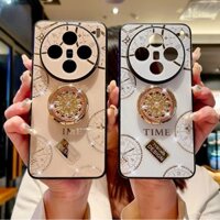 Ốp Lưng YYN Cho Vivo X200 Pro 5G X100Pro Vỏ Cao Cấp Thời Gian Mới Nước Kim Cương Giá Đỡ Vòng Chống Sốc Vỏ Điện Thoại Vỏ Cứng