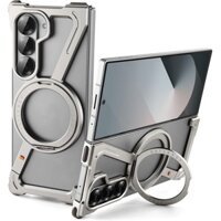 Ốp lưng Z không khung cho Samsung Galaxy Z Fold 6 từ tính 360° Vỏ kim loại nhôm chân đế xoay