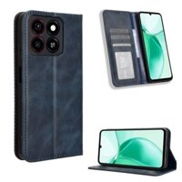 Ốp lưng ZTE Blade A35 / A55 Vintage Flip Cover Từ tính Ví doanh nghiệp Vỏ da PU Giá đỡ thẻ
