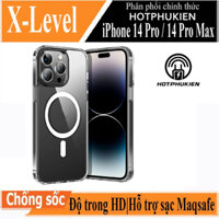 Ốp lưng Maqsafe cho iPhone 14 Pro / 14 Pro Max hiệu X-Level Magic Magnets Series trong suốt - hotphukien phân phối