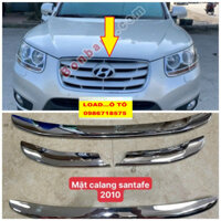 Ốp Mặt Calang Xe Huyndai Santafe 2010-2014 Mẫu Nhựa ABS Mạ Crom Sáng Bóng Cao Cấp, Sẵn Keo Dán 3M