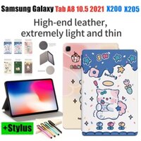 Ốp Máy Tính Bảng Da PU Đế Lật Chống Sốc Cho Samsung Galaxy Tab A8 10.5 2021 SM-X200 SM-X205
