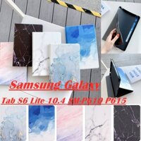 Ốp Máy Tính Bảng Da PU Nắp Lật Chống Sốc Vân Cẩm Thạch Cho Samsung Galaxy Tab S6 Lite 10.4 SM-P610 P615/2022 SM-P613