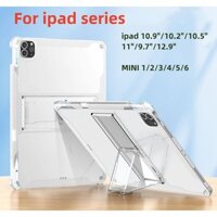 Ốp Máy Tính Bảng Trong Suốt Có Khe Đựng Bút Cho IPad Air 5 4 3 Pro 11 10.5 10.2 12.9 Inch IPad Mini 4 5 6 10Th 9th 8th 7th 6th 5th 4