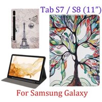 Ốp Máy Tính Bảng Vẽ Tranh Sơn Dầu Tự Động Ngủ Và Thức Ngủ Có Ngăn Đựng Bút Cho Samsung Galaxy Tab S7 S8 11" T870 T875 T876B X700 X706 X706B