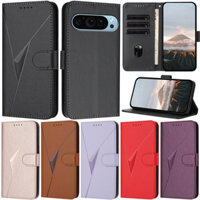 Ốp Mờ Cho Google Pixel 9 Pro XL 8A 7A 6A 6 Pro 7 Pro 8 Pro 9 Pro Ví Sang Trọng Mềm Da PU Khe Cắm Thẻ Da Bảo Vệ Da Flip Stand Cover Case
