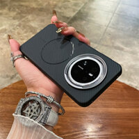 Ốp Nam Châm Sợi Carbon Cho Huawei Mate 70 Pro Vỏ Matte Hard PC Vỏ Chống Sốc Ống Kính Kim Loại