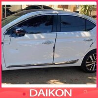 Ốp nẹp sườn, nẹp hông xe Honda City 2021 - Nhựa ABS mạ crom- Hàng cao cấp - DAIKON