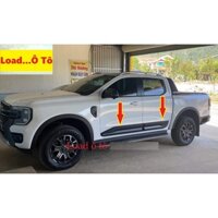 Ốp Nẹp Sườn Xe Ford Ranger 2025-23 Mẫu Đen Cao Cấp bản To, Ốp Sườn Ranger 2023-24