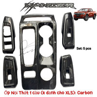 Ốp Nội thất xe Ford Ranger wildtrak XLT XLS Raptor 2023 2024 Carbon cao cấp Phụ kiện trang trí dán