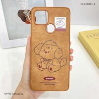 Ốp Oppo A15/A15s vân giả da nhiều hình