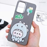Ốp Oppo A54 dẻo vân giả da Khủng long xanh Nice