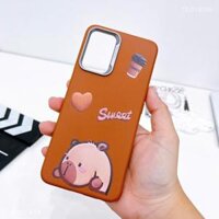 Ốp Oppo A54 dẻo vân giả da Capybara nghiêng mặt Sweet