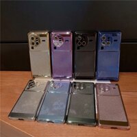 Ốp PC tản nhiệt lưới mạ không khung có màng ống kính cho vivo X90 X90s X80 Pro Plus Vỏ bảo vệ mặt sau chống sốc