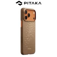 Ốp PITAKA  Golden Glint Hở Viền Có Nút Control – Siêu Phẩm Từ Sợi Aramid Dệt cho iPhone 16 Pro Max | 17 Air | 17 Pro | 17 Pro Max