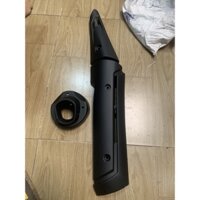 Ốp pô và chụp đích pô xe exciter 150 kiểu mới màu đen nhám không tem nhựa ABS
