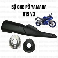Ốp pô xe BỘ CHE PÔ PT-YAMAHA-R15 V3(ĐEN NHÁM CARO-CHỤP ĐÍCH ĐEN BẠC) Chú ý phân loại...