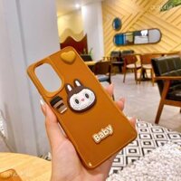 Ốp Reno 7 4G dẻo nâu mặt Labubu nổi Baby