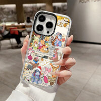 Ốp Sạc Từ Tính Không Dây Gia Đình Winnie The Pooh Dễ Thương Cho IPhone 11 14 15 16 Pro Max 12 13 Pro Max Cover 14 15 16 PLUS Silicon Mềm Trong Suốt Ốp Lưng Chống Sốc