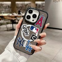 Ốp Sạc Từ Tính Không Dây Huy Hiệu MLB Cho IPhone 11 14 15 Pro Max 12 13 Pro Max Cover 14 PLUS 15 PLUS Silicon Mềm Trong Suốt Ốp Lưng Chống Sốc