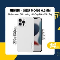 Ốp Siêu Mỏng MEMUMI  SlimCase 0.3mm Lưng Nhám Mờ Chống Bám Vân Tay Chống Ố Iphone 12 13 14 15 Pro max
