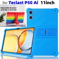 Ốp Silicon Mềm Da Trẻ Em Cho Teclast P50 Ai P50AI Máy Tính Bảng Vỏ Bảo Vệ 11inch Ốp Lưng Silicon Mềm Chống Sốc Có Thể Điều Chỉnh Chân Đế Chính Xác