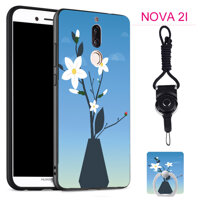 Ốp Silicon Mềm Mại Ốp Lưng Điện Thoại Huawei Nova 2i Smartphone Full Cover Ván Sau Thả Bảo Vệ Chống Trầy Xước Bao Giá Rẻ Tặng Kèm cùng Hoa Văn Nhẫn Và Dây