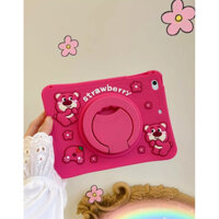 Ốp Silicone Gấu Dâu Ipad Air1/2/3/4/5/Gen5/6/7/8/9/10/Pro11in/Pro10.5in/Pro9.7in
