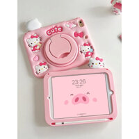 Ốp Silicone Hello Kitty Ipad Pro11in(2024)/Air6(2024)/ Air1/2/3/4/5/Gen5/6/7/8/9/10/Pro9.7/Pro10.5/Pro11/M1/M2/M3