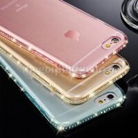 Ốp slicon viền đính đá iphone 6/6s - ovđip6