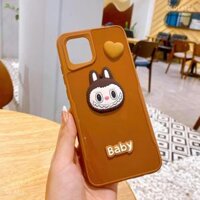 Ốp SS A03 dẻo nâu mặt Labubu nổi Baby