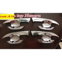 Ốp Tay Hõm Cửa Xe Nissan Navara 2016-2021 Cũ Mẫu Nhựa ABS Mạ Crom Sáng Bóng, Sẵn Keo Dán Chuyên Dụng 3M