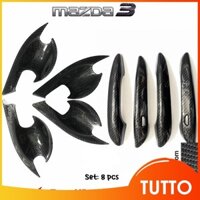Ốp tay mở cửa xe Mazda3 Mazda 3 2020 2021 2022 2023 2024 Hõm cửa chén cửa Carbon - TUTTO
