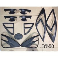 Ốp tay nắm, hõm cửa, viền đèn pha, hậu, ốp nắp xăng nhựa đen nhám MAZDA BT50- hàng cao cấp - Trung Đức Brands [ốp]