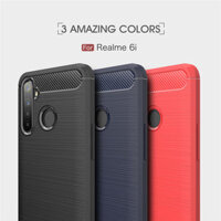 Ốp TPU Lenuo Ốp Lưng Chống Va Đập Bằng Sợi Carbon Mềm Cho Realme 6i