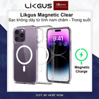 Ốp Trong Iphone sạc không dây LIKGUS Magnetic Từ Tính Crystal Clear Case cho Iphone 16 Pro Max 15 14 13 12 HD Store