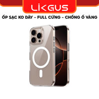 Ốp Trong Suốt Không Ố Vàng LIKGUS Cho IP 11-12-13-14-15-16Pro-Plus-Promax - Lưng Cứng Viền Cứng