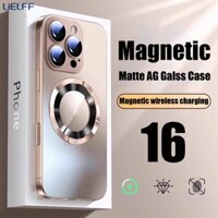 Ốp Từ Tính Mờ Cho iPhone 16 pro max 15 14 13 pro max 12 Vỏ Có Ống Kính Kính Kính Bảo Vệ Camera Vỏ Điện Thoại Vỏ Cứng Chống Sốc